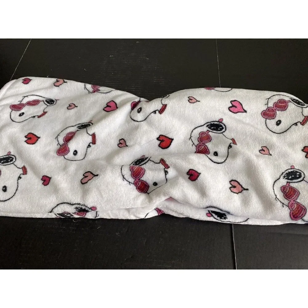 Peanuts Snoopy Hearts Valentine's Throw Blanket Super Soft 50X70” Joe‎ Cool NEW